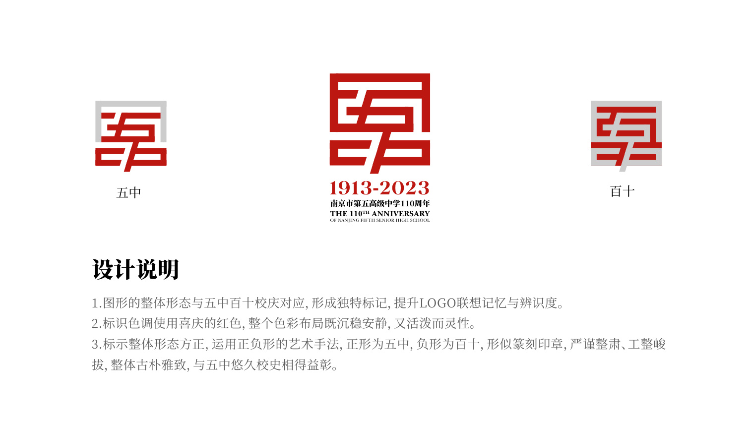 南京市第五高级中学一百一十周年logo设计 品牌设计第 7 页