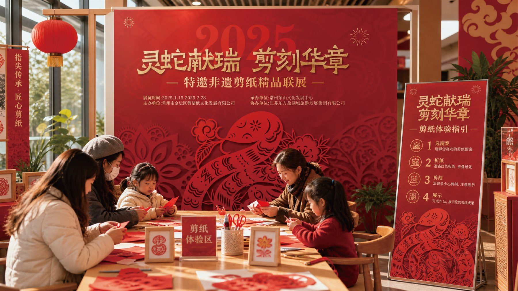 杨昭群新年剪纸展 活动设计封面
