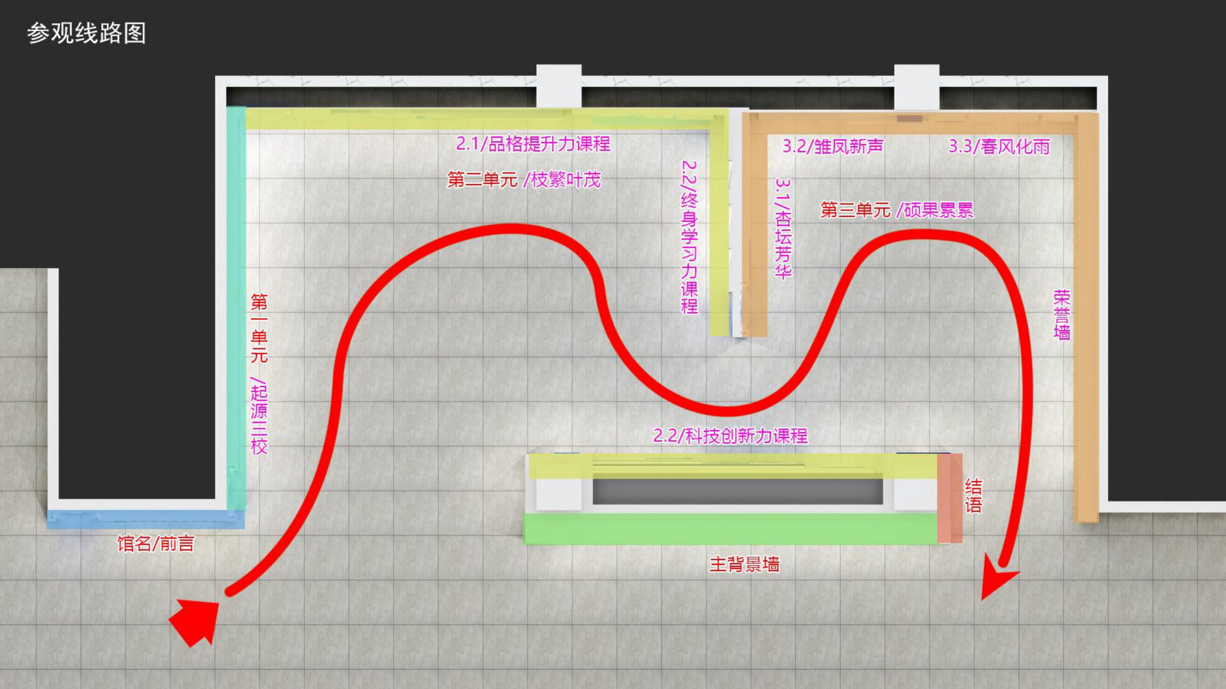 秦淮科高校史展示空间设计方案 空间设计第 3 页
