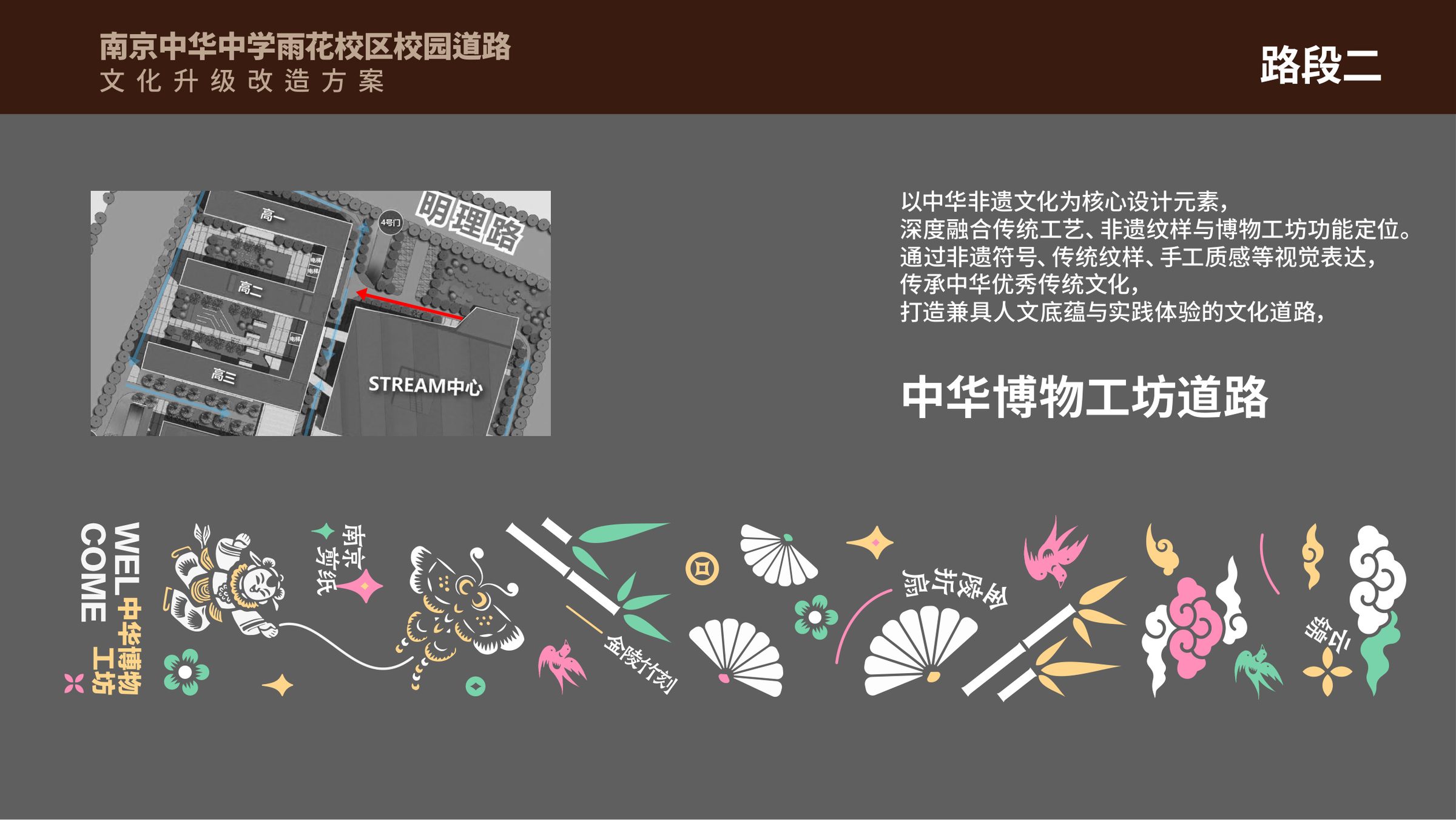 南京中华中学雨花校区校园道路文化升级改造方案 空间设计第 5 页