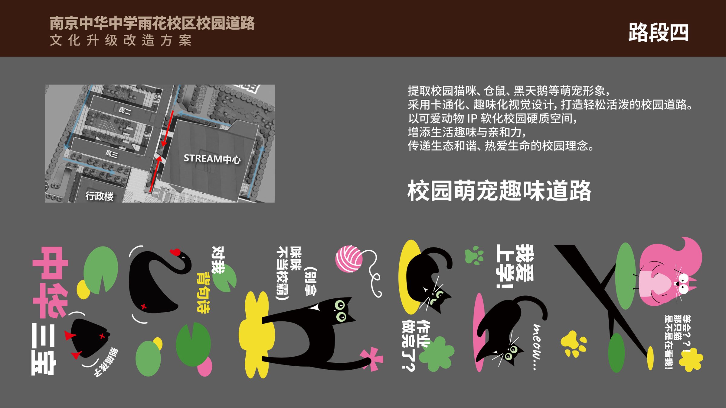 南京中华中学雨花校区校园道路文化升级改造方案 空间设计第 9 页